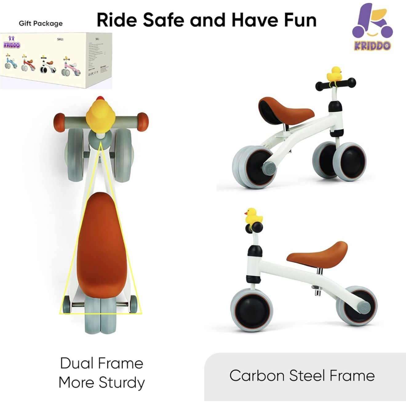 KRIDDO Baby Balance Bike