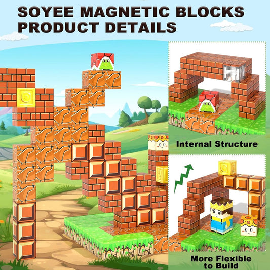 108PCS Magnetic Blocks Building Toys