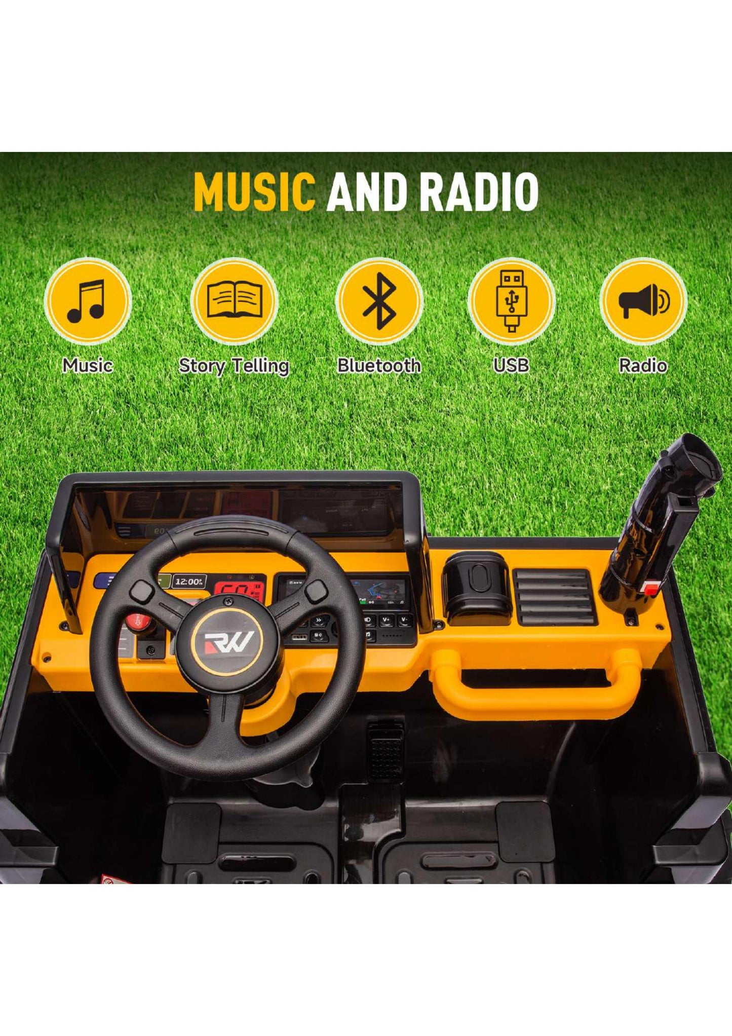 24V 2 Seater Ride On Dump Truck. Remote Control/4WD//Electric Dump Bed/Extra Shovel Traffic Cones