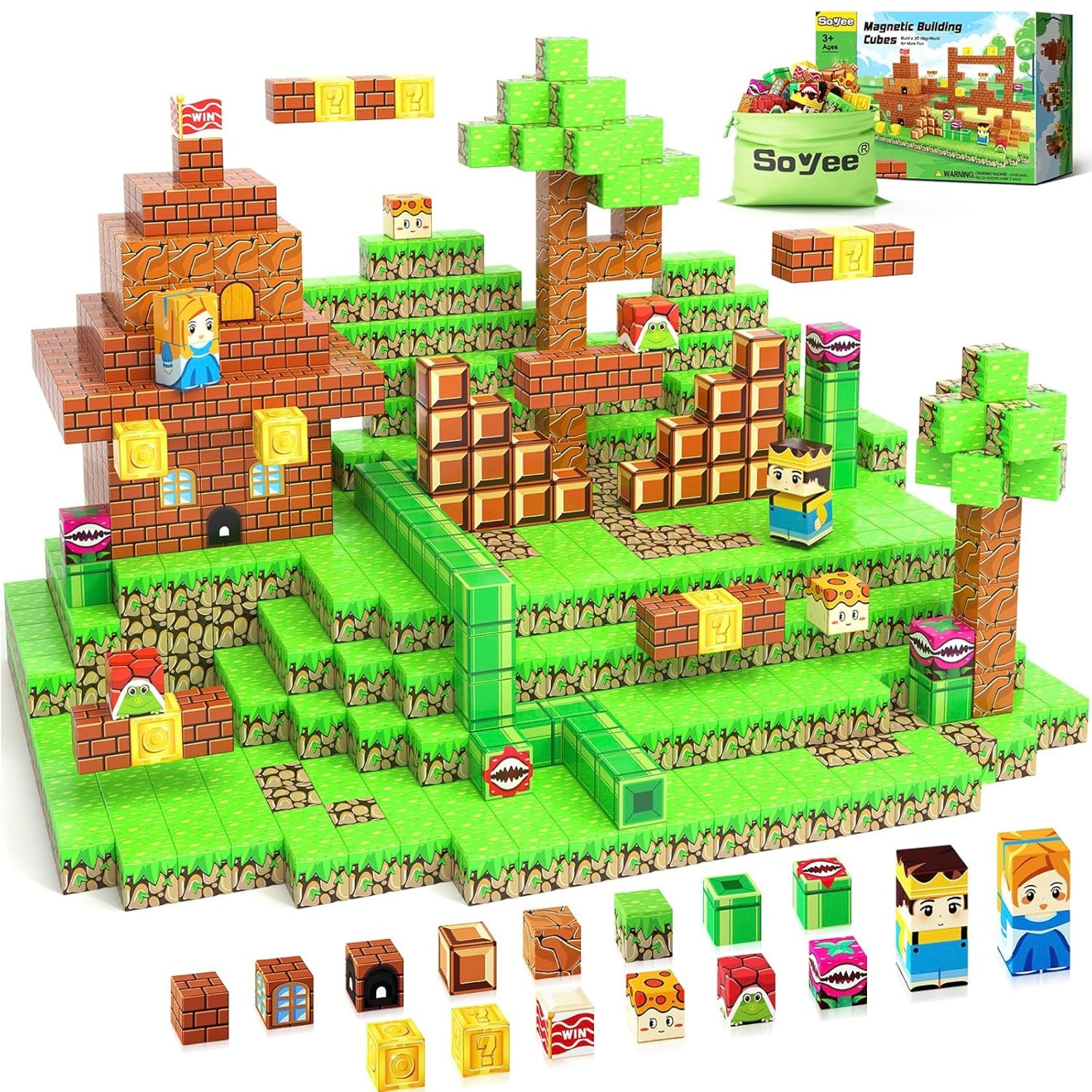 108PCS Magnetic Blocks Building Toys