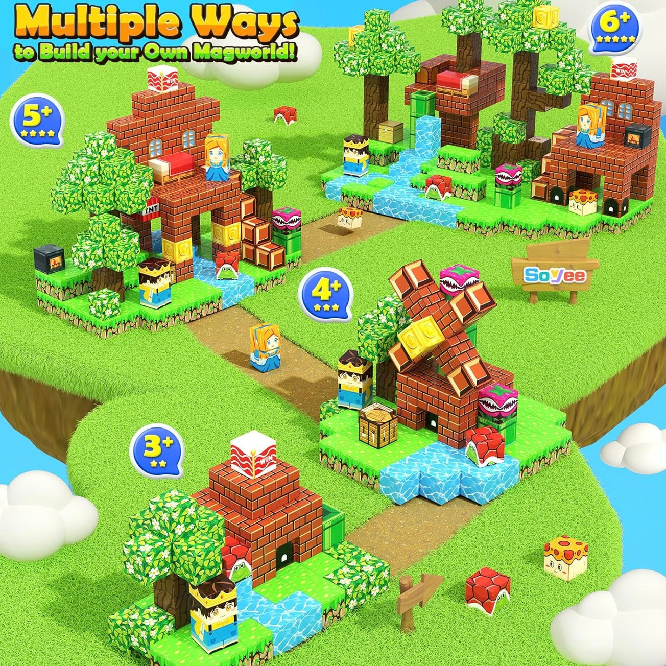 108PCS Magnetic Blocks Building Toys