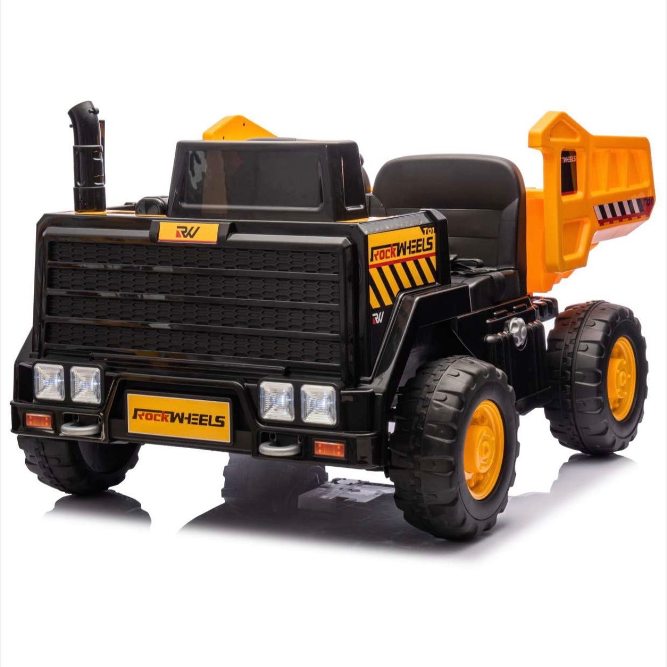24V 2 Seater Ride On Dump Truck. Remote Control/4WD//Electric Dump Bed/Extra Shovel Traffic Cones