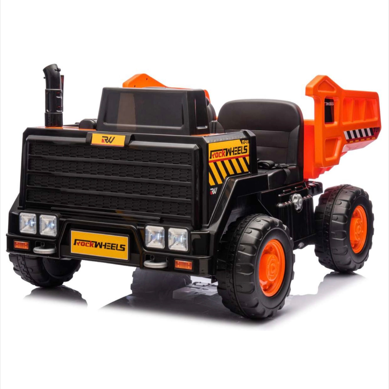 24V 2 Seater Ride On Dump Truck. Remote Control/4WD//Electric Dump Bed/Extra Shovel Traffic Cones