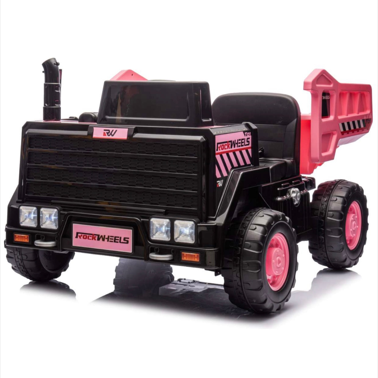 24V 2 Seater Ride On Dump Truck. Remote Control/4WD//Electric Dump Bed/Extra Shovel Traffic Cones