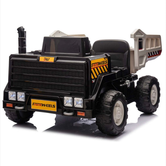 24V 2 Seater Ride On Dump Truck. Remote Control/4WD//Electric Dump Bed/Extra Shovel Traffic Cones