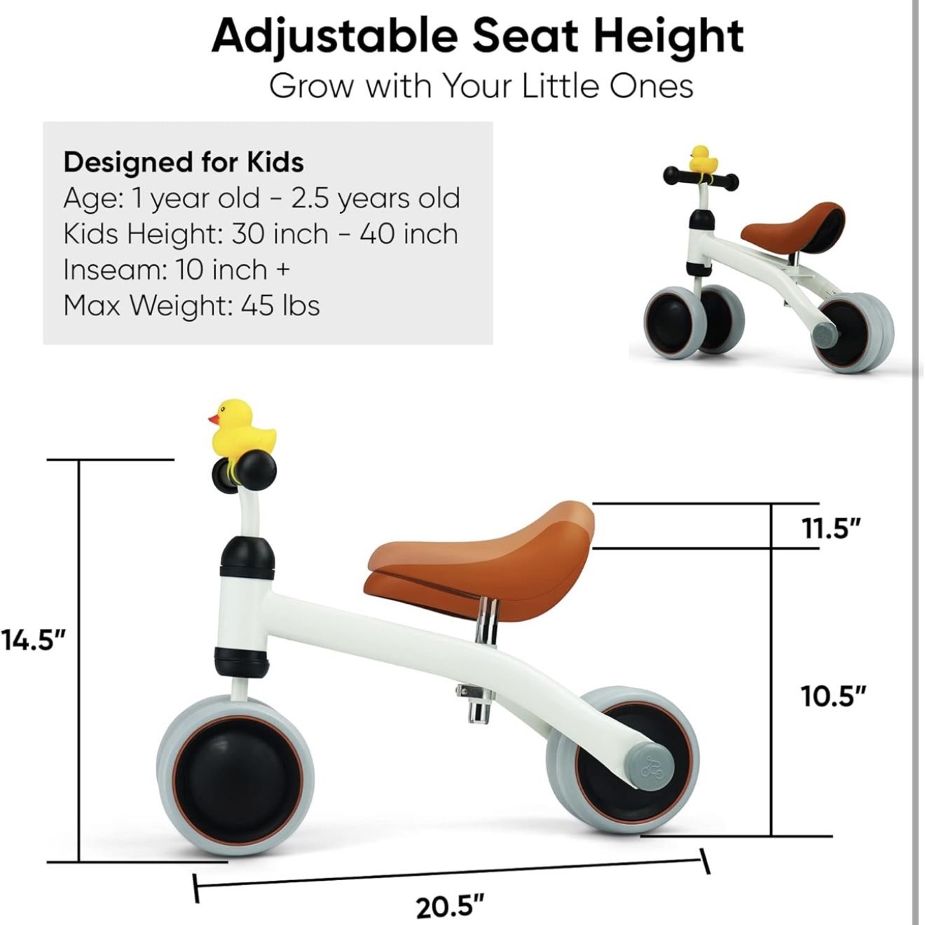 KRIDDO Baby Balance Bike