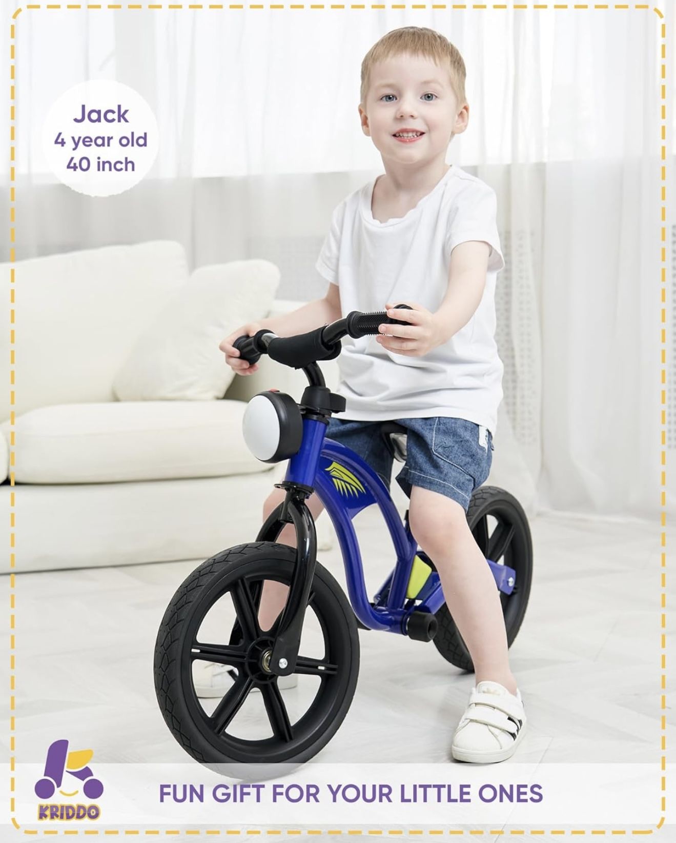 KRIDDO Kids Balance Bike for 2-5 Years